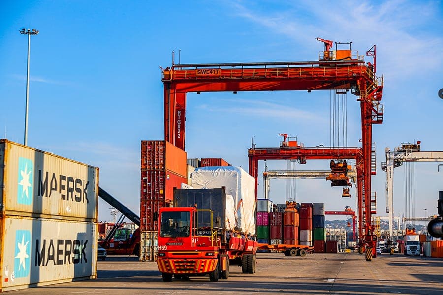 BCS bird control on port terminal gantry cranes, gantries and container-handling structures